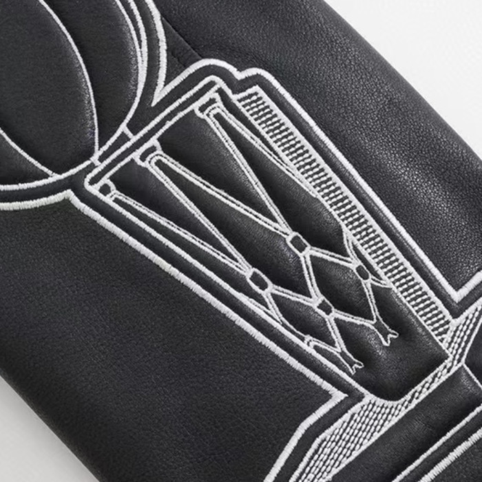 Louis Vuitton Leather Basketball Jacket Coat #nigo9988