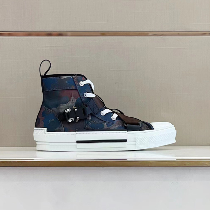 DIOR High-Top Lock Lace-Up Flats Shoes #nigo4782