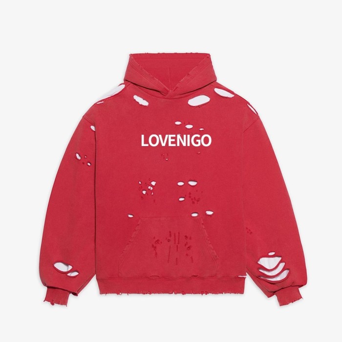 Retro Destruction Destroyed Hoodie Sweater Hoodie Coat #nigo5528