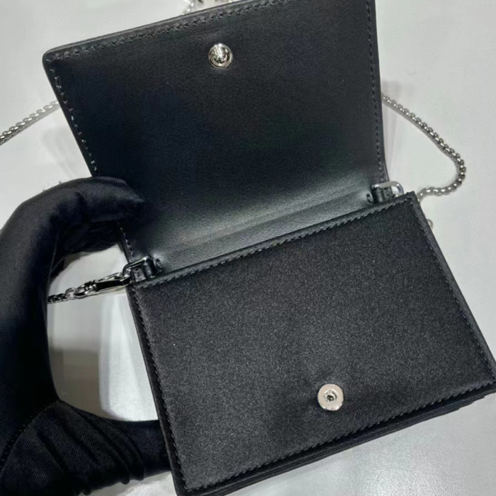 Crystal-Embellished Chain Card Holder Bag #nigo53779