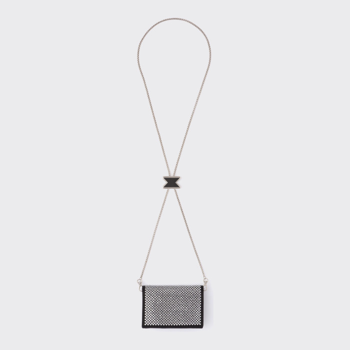 Crystal-Embellished Chain Card Holder Bag #nigo53779
