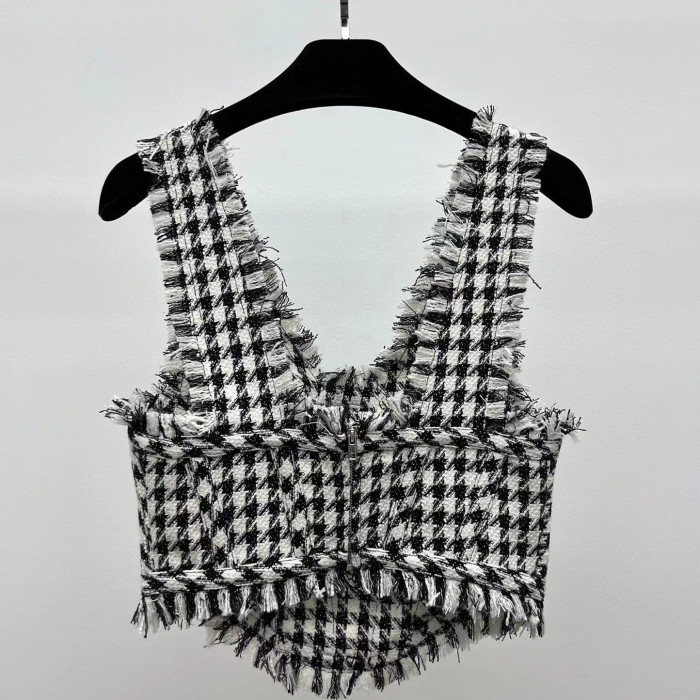 Vest Tweed Tunic Vest Short Sleeve #nigo54983
