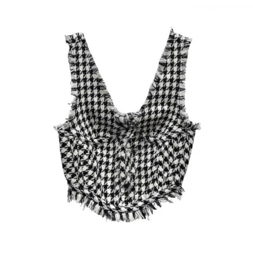 Vest Tweed Tunic Vest Short Sleeve #nigo54983