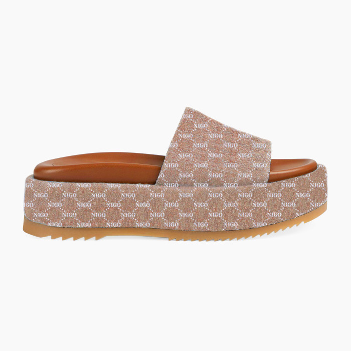GUCCI Full Logo Denim Platform Slipper Sandals Shoes #nigo54695