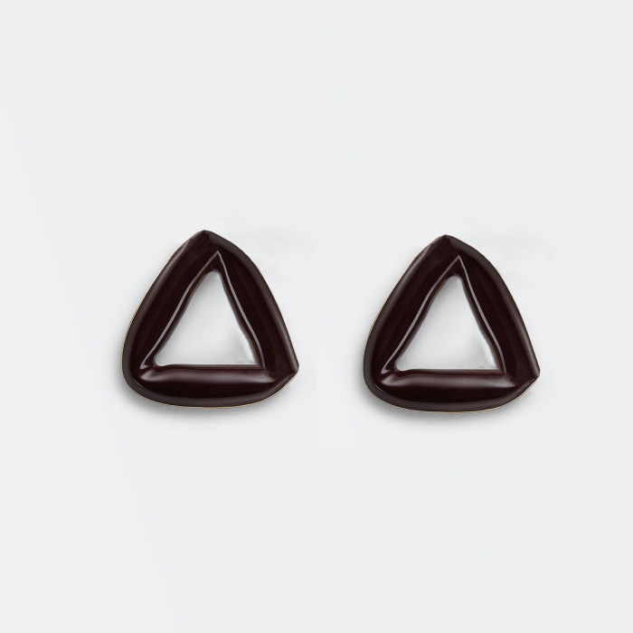 Bottega Veneta Triangle Enamel Earring Jewelry #nigo89157