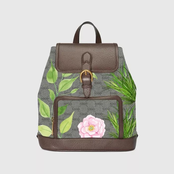 GUCCI Neutral Leather Backpack Bag Bags #nigo54279