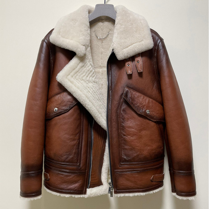 Berluti Grain Patina Leather Blouson With Shearling Jacket Coat #nigo6688