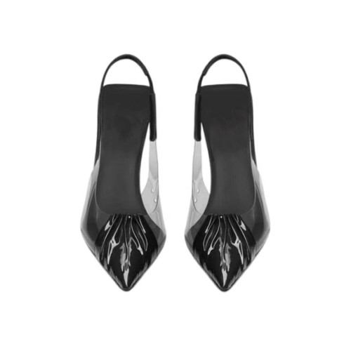 Saint Laurent Pleated Toe Transparent Partition High-Heeled Shoes 7cm/10cm #nigo56313