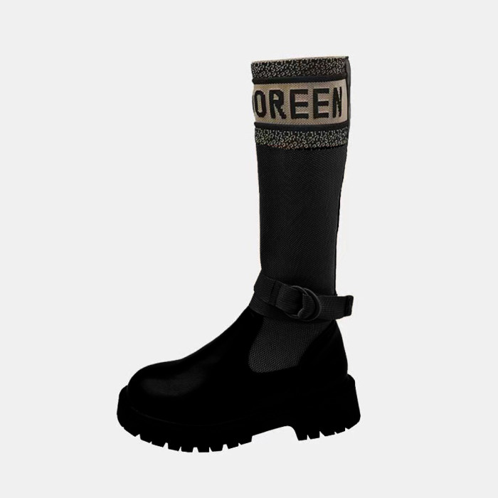 DIOR Slip on Knight Boots Cowhide Splice Shoes #nigo51876