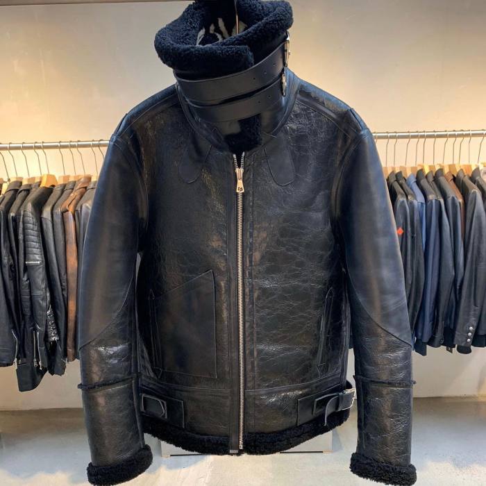 Balenciaga Leather Jacket Coat #nigo878
