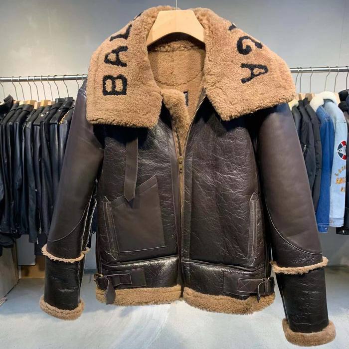 Balenciaga Leather Jacket Coat #nigo878