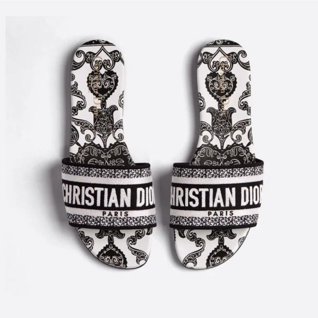DIOR Embroidered High Heels Slippers Sandals Shoes #nigo56561