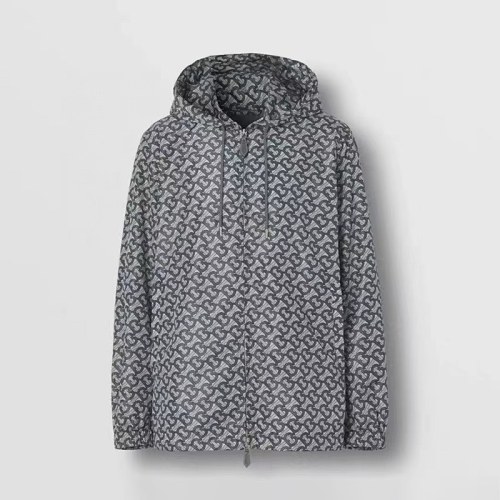 Burberry Grey Zip Print Jacket #nigo5773