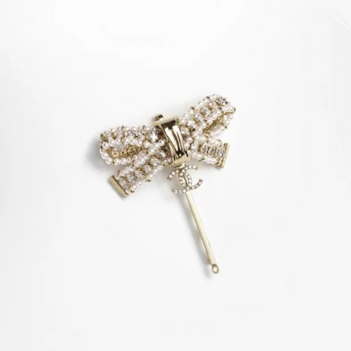 Chanel Simple Hairpin Pearl White Matching Accessories Jewelry #nigo82463
