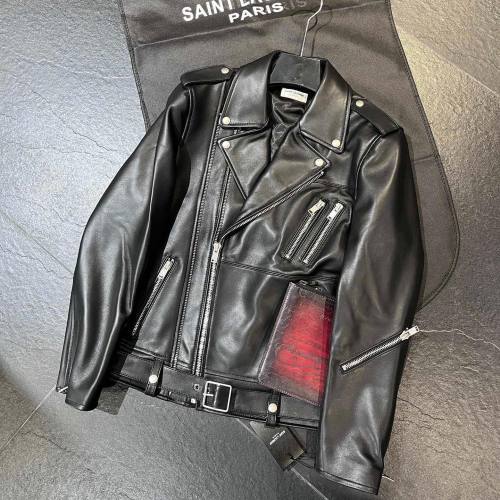 Saint Laurent Leather Jacket Coat #nigo5748