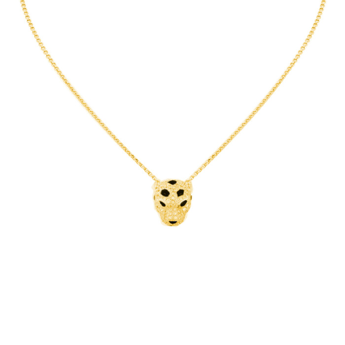 Cartier Full Diamond Leopard Head Necklace CNC Craft v Gold Material Accessories Jewelry #nigo82167
