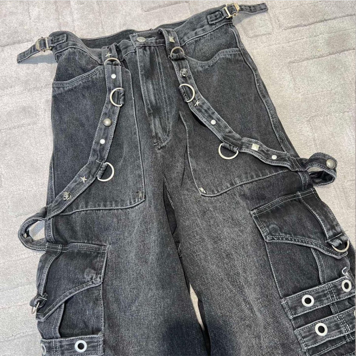 Balenciaga Multi-Pocket Zipper Jeans Pants #nigo53995