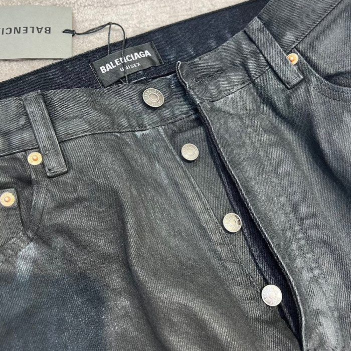 Balenciaga Men's And Women's Leather Wide Leg Pants #nigo9475