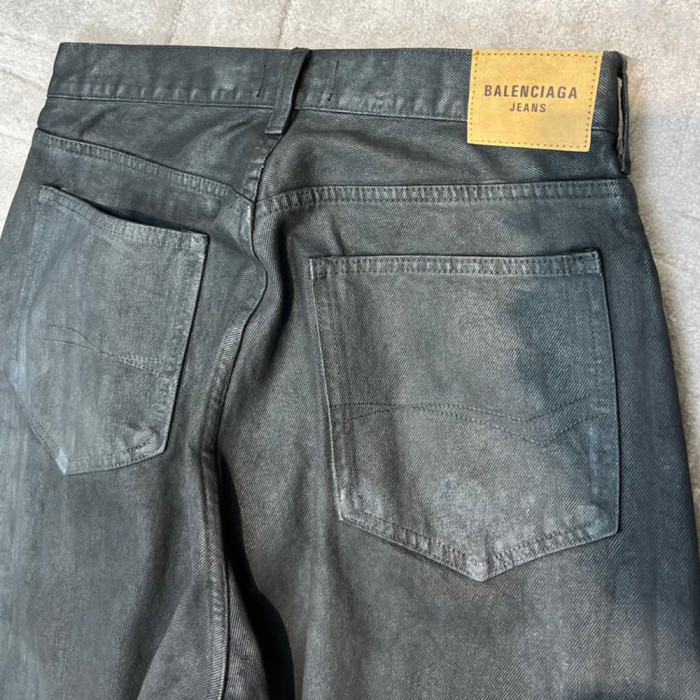 Balenciaga Men's And Women's Leather Wide Leg Pants #nigo9475