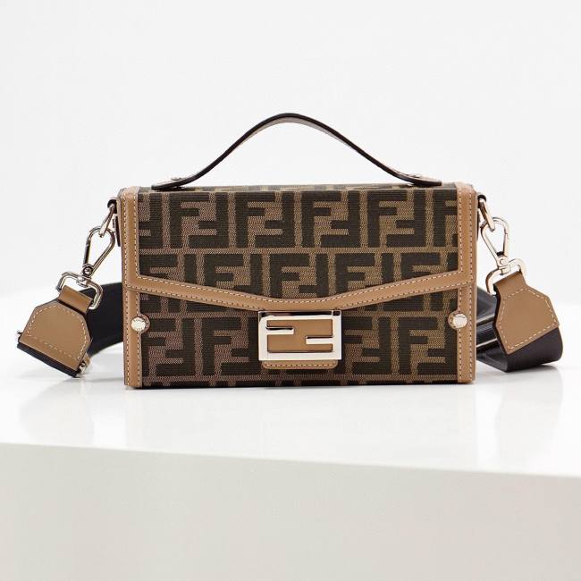 Fendi Canvas Leather Double PiecePortable Diagonal Bag #nigo56216