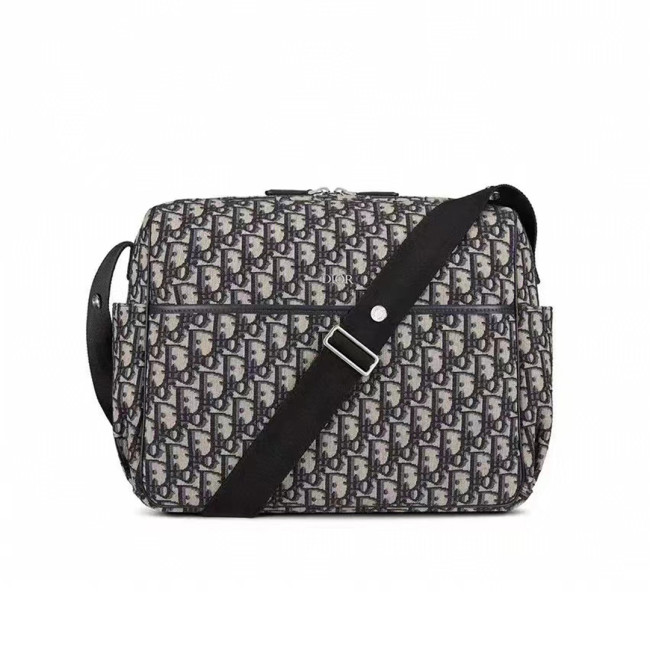 Dior Black grain calfskin men's mail bag shoulder bags #nigo7475