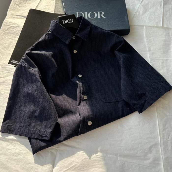 DIOR NIGO Letter-Printed Short-Sleeved Shirt #nigo5874