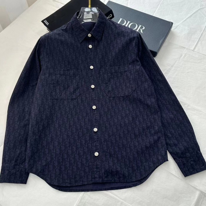 DIOR NIGO Letter-Printed Long-Sleeved Shirt #nigo5875
