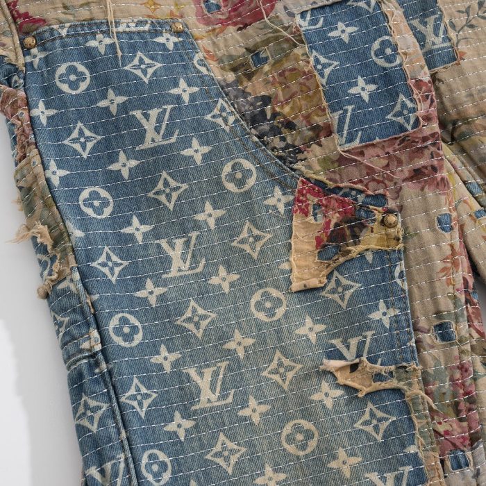 Louis Vuitton NIGO Destroyed Carpenter Bell Bottom Denim Pants #nigo5858