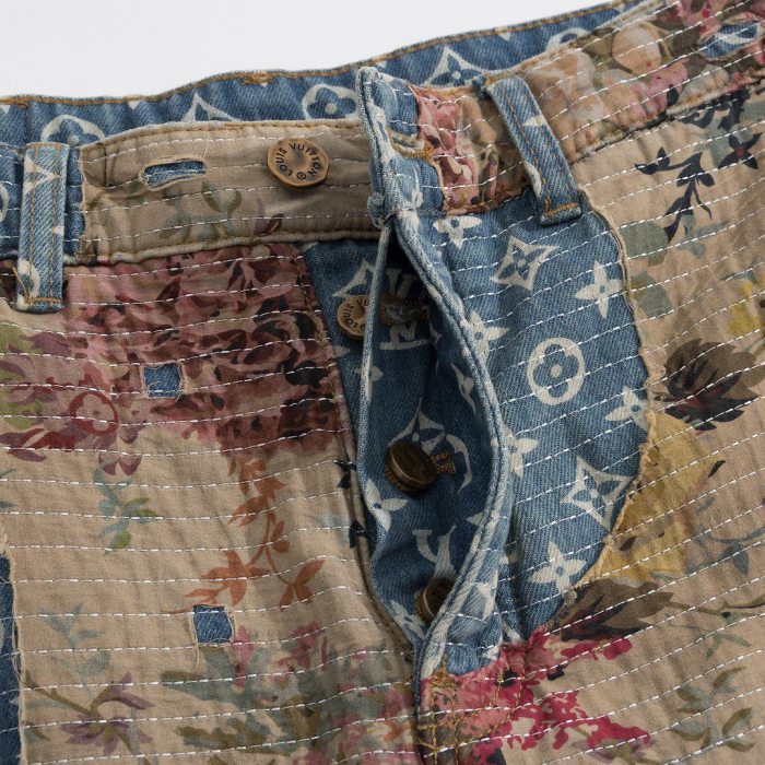 Louis Vuitton NIGO Destroyed Carpenter Bell Bottom Denim Pants #nigo5858