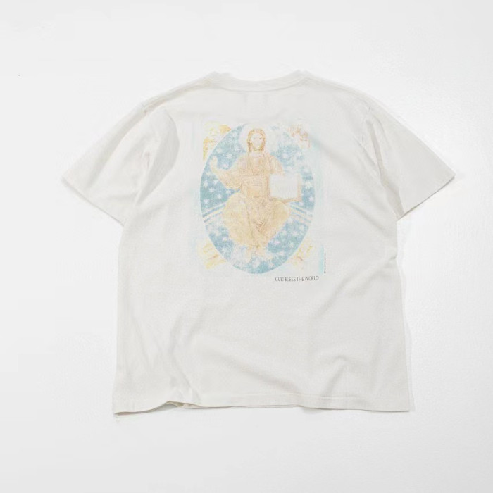 Saint Michael Letter Portrait Print T-Shirt Ngvp #nigo5872