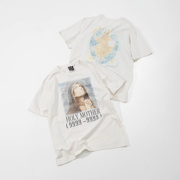 Saint Michael Letter Portrait Print T-Shirt Ngvp #nigo5872