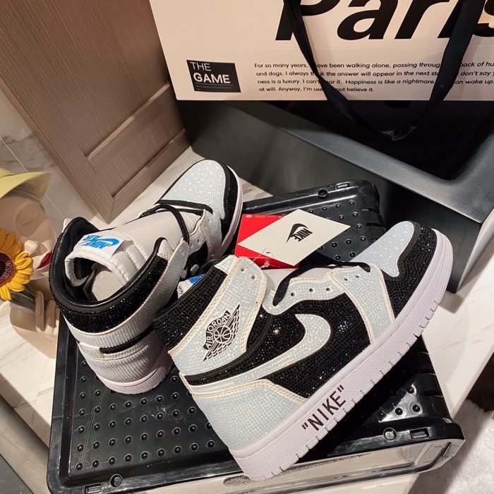 nike AJ NIGO High Top Diamond Inlay Sneakers Shoes #nigo11137