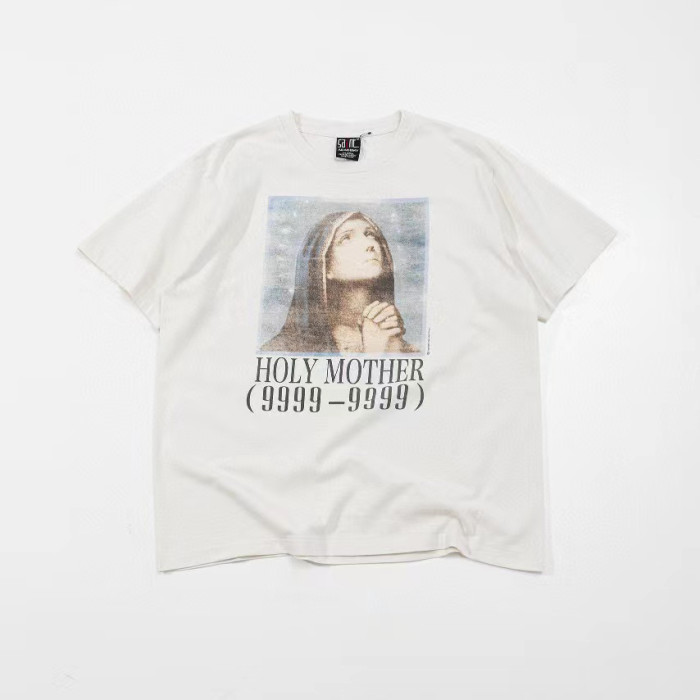 Saint Michael Letter Portrait Print T-Shirt Ngvp #nigo5872