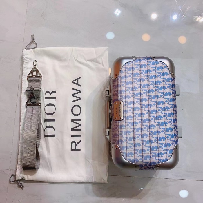 Dior Logo Printed Suitcase Tote Cosmetic Case Bag #nigo51198