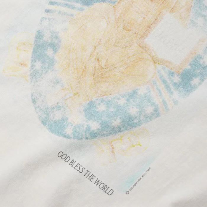 Saint Michael Letter Portrait Print T-Shirt Ngvp #nigo5872