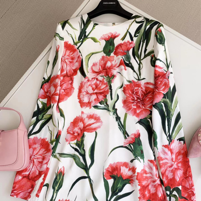 Dolce&Gabbana NIGO Carnation Cotton Buttock Dress Skirt #nigo56837