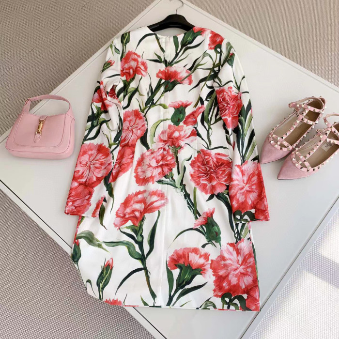 Dolce&Gabbana NIGO Carnation Cotton Buttock Dress Skirt #nigo56837