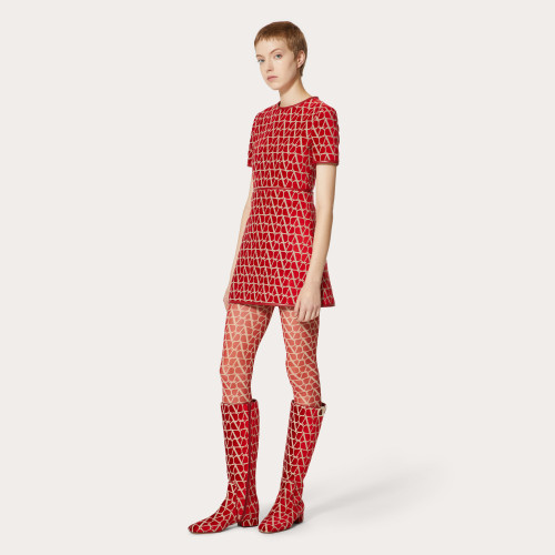 Valentino NIGO Letter Cut Red Dress Skirt #nigo56827