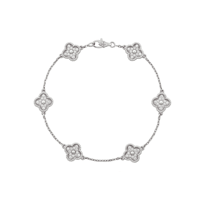 VanCleef&Arpels Women's Silver Decorative Bracelet #nigo56936