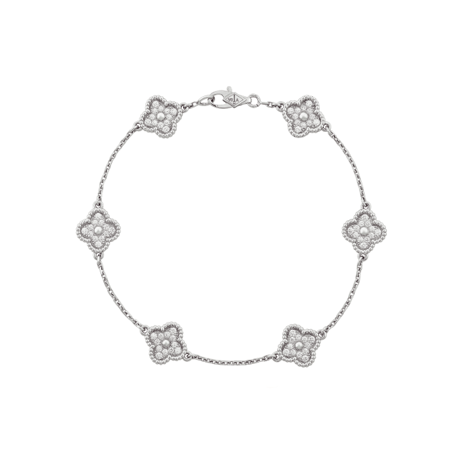 VanCleef&Arpels Women's Silver Decorative Bracelet #nigo56936