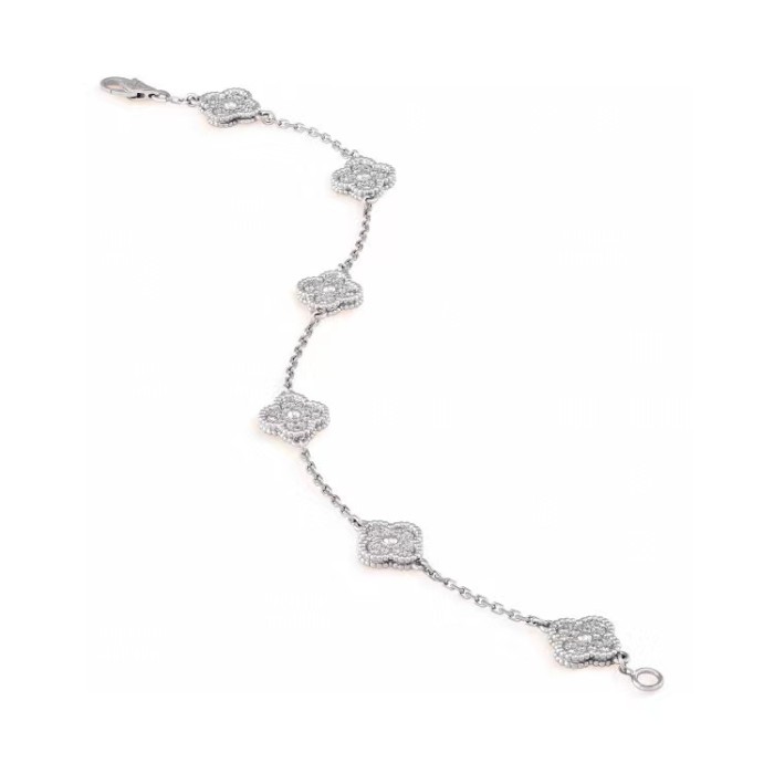 VanCleef&Arpels Women's Silver Decorative Bracelet #nigo56936