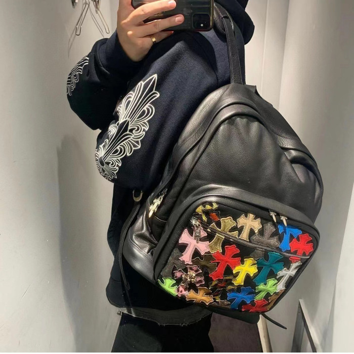 Chrome Hearts NIGO Double Shoulder Leather Backpack Bag Bags #nigo94226