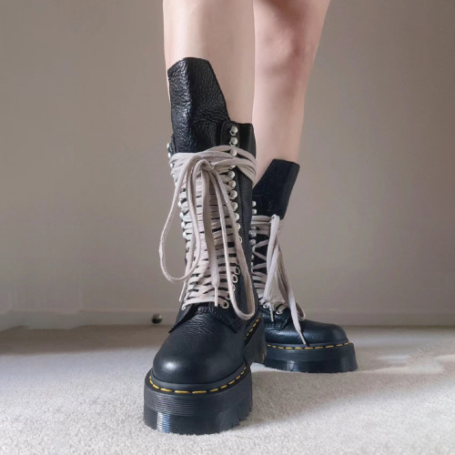 Rick Owens Thick Midsole Martin Boots Shoes Ngvp #nigo94228