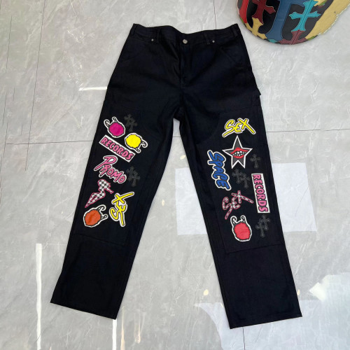 Chrome Hearts NIGO Leather Label Graffiti Jeans Pants #nigo94239