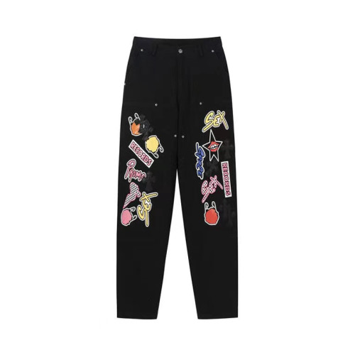 Chrome Hearts NIGO Leather Label Graffiti Jeans Pants #nigo94239