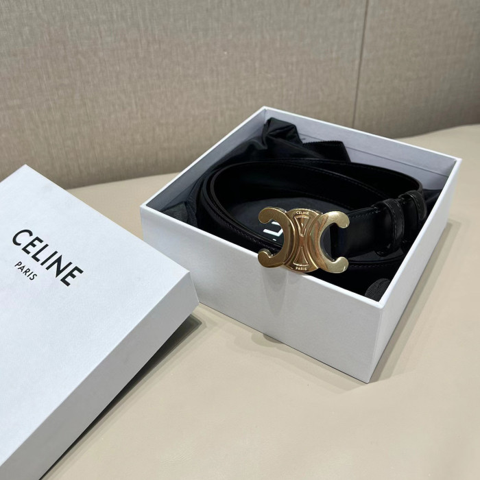 Celine NIGO Women's Leather Metal Buckle Belt #nigo56949