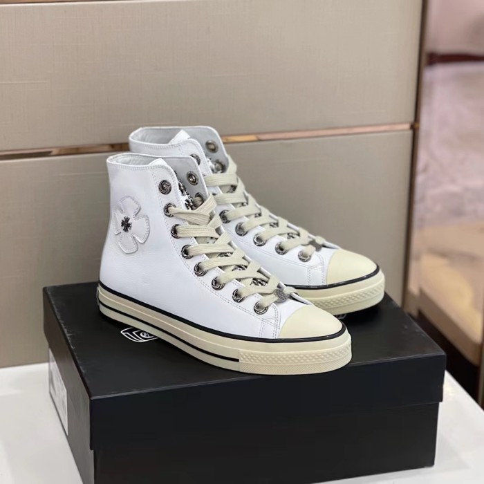 Chrome Hearts NIGO Men's Men's Leather Studded Canvas Shoes #nigo5859