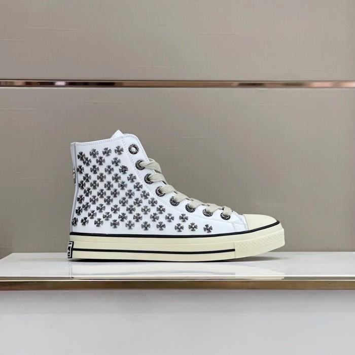 Chrome Hearts NIGO Men's Men's Leather Studded Canvas Shoes #nigo5859
