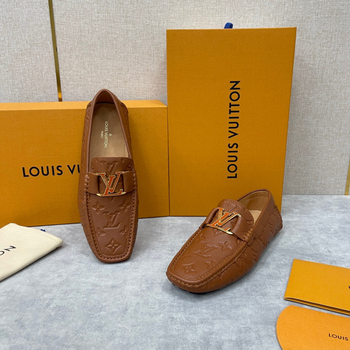Louis Vuitton NIGO Leather Dark Grain Logo Muller Shoes #nigo94279
