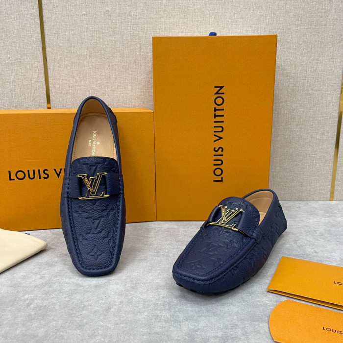 Louis Vuitton NIGO Leather Dark Grain Logo Muller Shoes #nigo94279